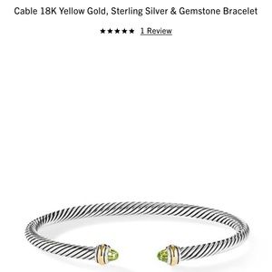 David Yurman Gemstone Cable Bracelet with 18K Yellow Gold